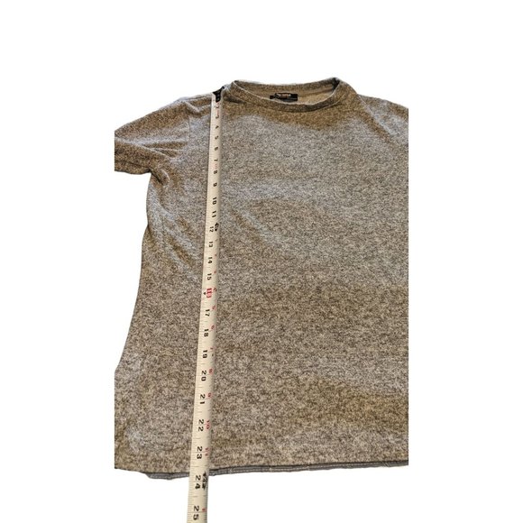 Zara Trafaluc Gray Marl Bell Sleeve Sweater Top Sz S - Picture 11 of 11